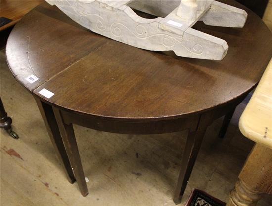 George III mahogany D end dining table(-)